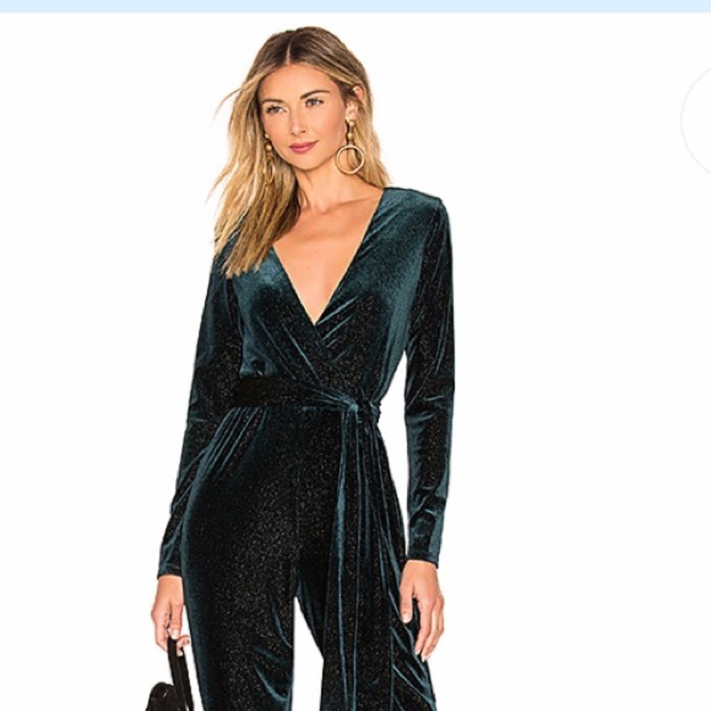 Velvet Jumpsuit - Emerald Greed with Gold Flecks